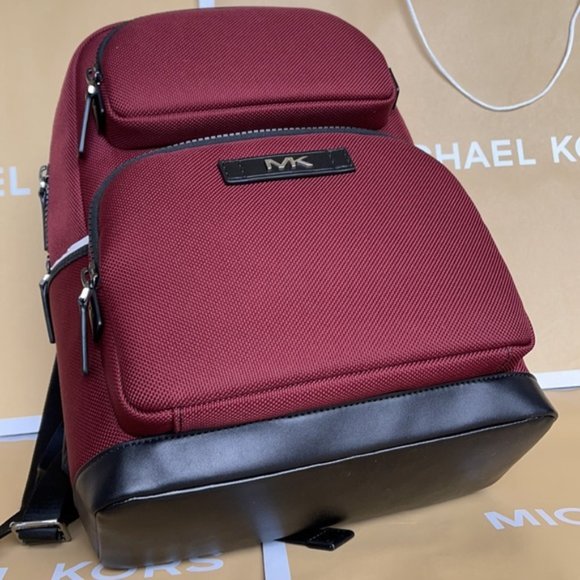 Michael Kors Kent Sport Utility Backpack Merlot - Picture 9 of 16